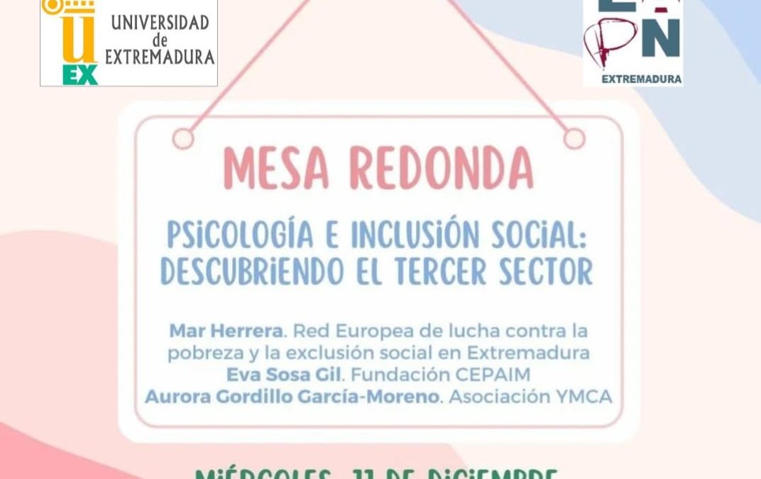 Mesa redonda «Psicología e Inclusión Social: Descubriendo al Tercer Sector»
